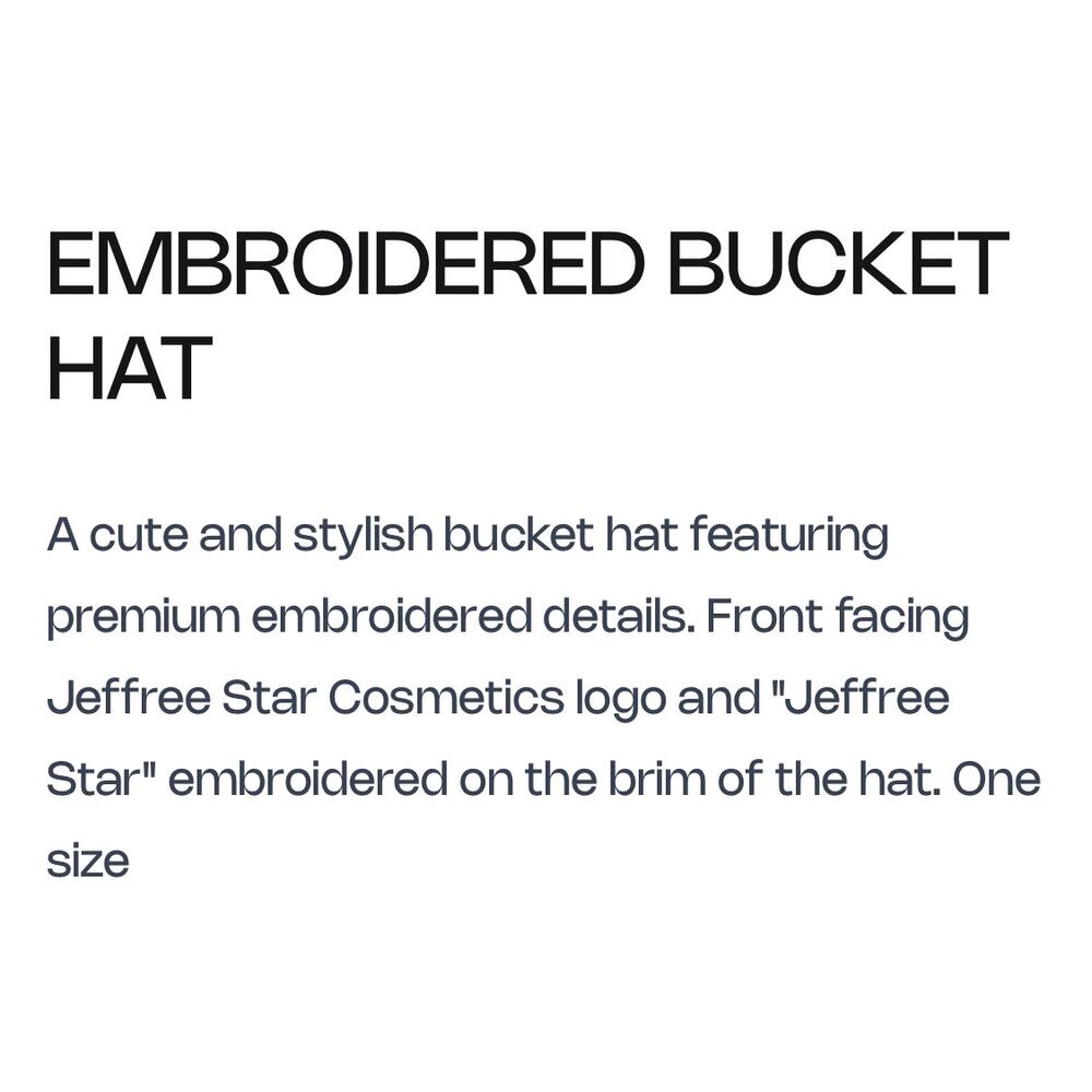 Jeffree Star Embroidered Bucket Hat
